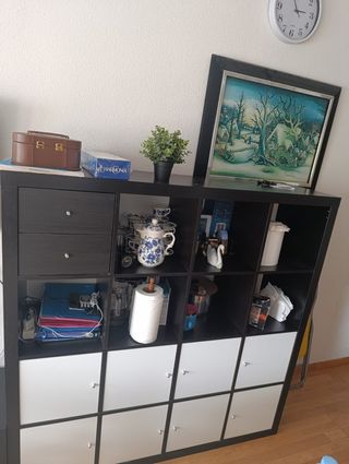 Estantería ikea negra