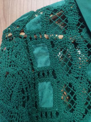 Camisa Zara talla M encaje y terciopelo