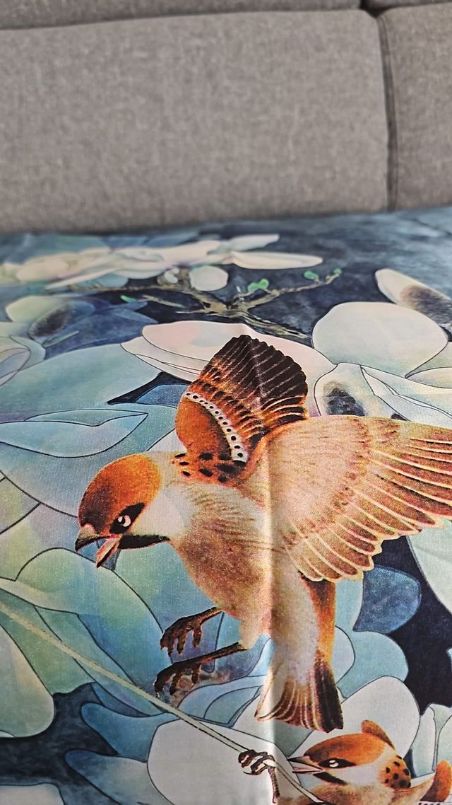 Foulard effetto seta floreale - Double face