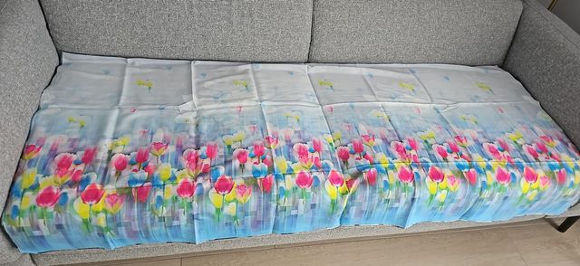 Foulard effetto seta floreale - Double face