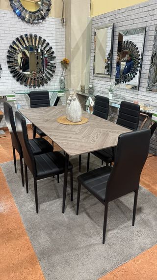MESA DE COMEDOR EXTENSIBLE + 4 SILLAS