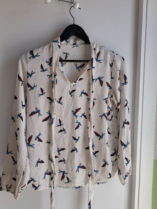 Blusa/camisola pajaros