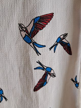 Blusa/camisola pajaros