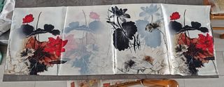 Foulard effetto seta floreale