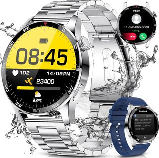 RELOJ SMARTWATCH GT4 PRO MAX SILVER CORREA GRIS