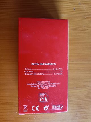 Ratón inalámbrico. Banco Santander