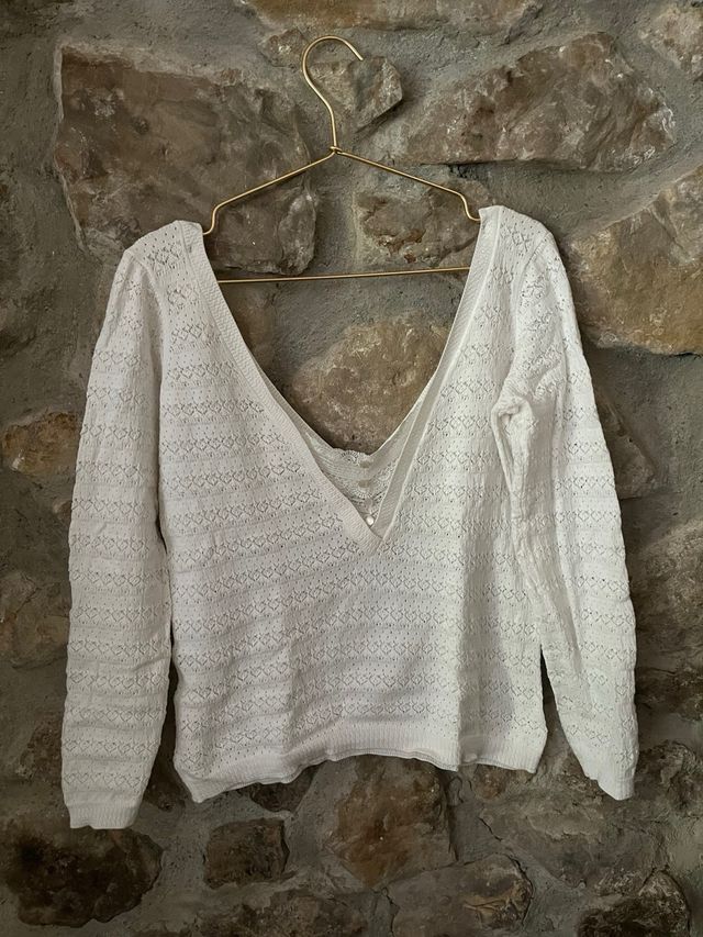 Jersey Greta color blanco de Sezane
