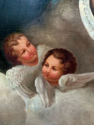 Precioso San José con Niño de gran tamaño.