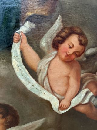 Precioso San José con Niño de gran tamaño.