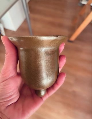 Due portacandele ferro battuto e campana in vetro