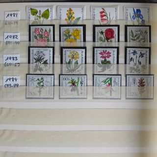 Colección de sellos de flora