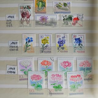 Colección de sellos de flora