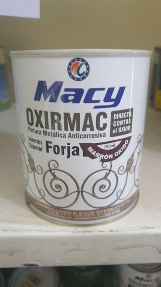 Lote pinturas macy oxirmac directo oxido forja 750