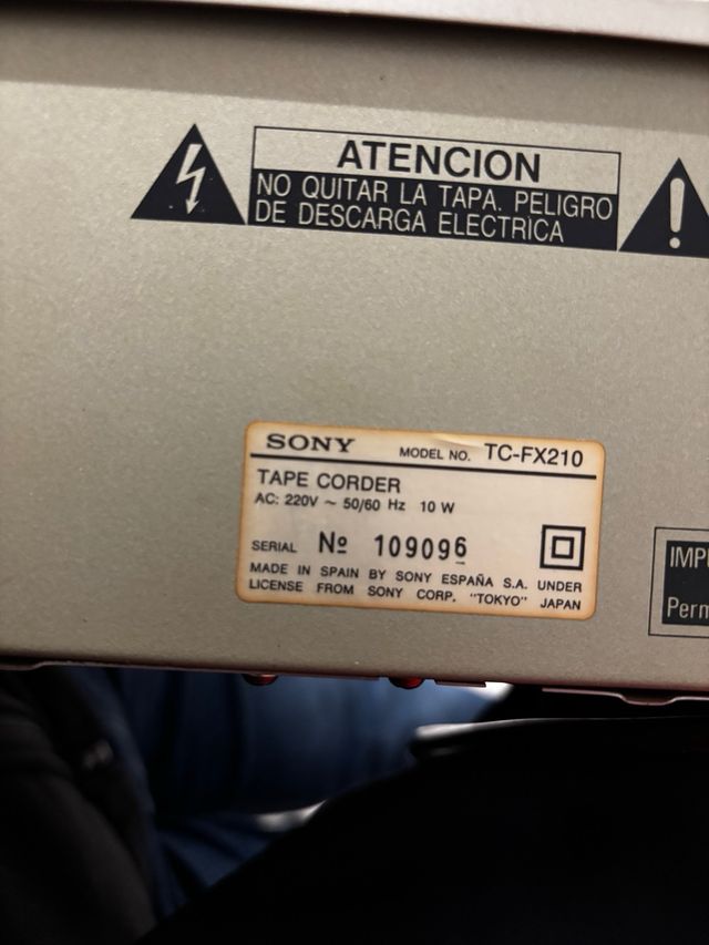 Pletina de Casette SONY