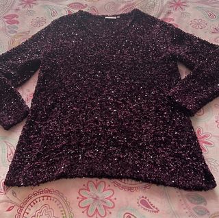 Jersey largo con lentejuelas