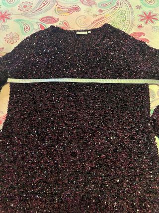 Jersey largo con lentejuelas