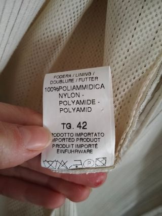 Blazer bianco a righe verticali