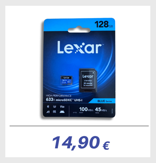 Gran oportunidad! Tarjeta microSD Lexar 128GB