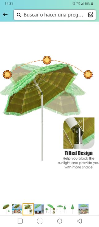 Sombrilla verde Jardín