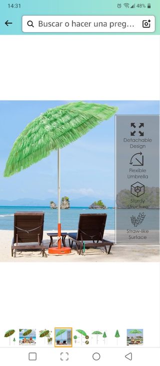 Sombrilla verde Jardín