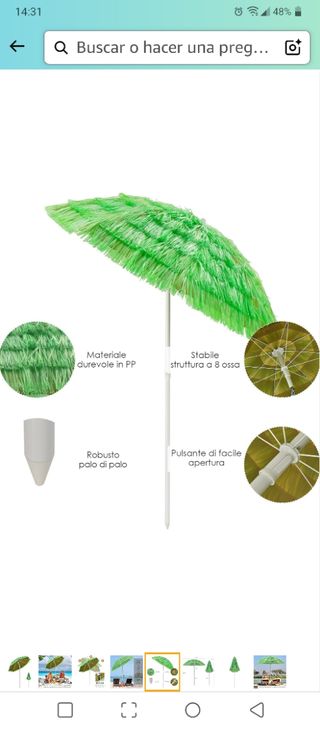 Sombrilla verde Jardín