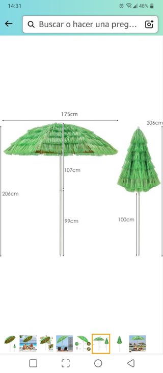 Sombrilla verde Jardín