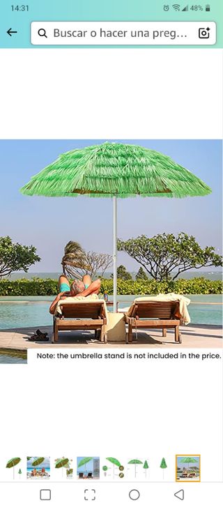 Sombrilla verde Jardín