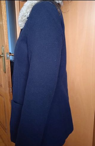 Abrigo paño azul mujer