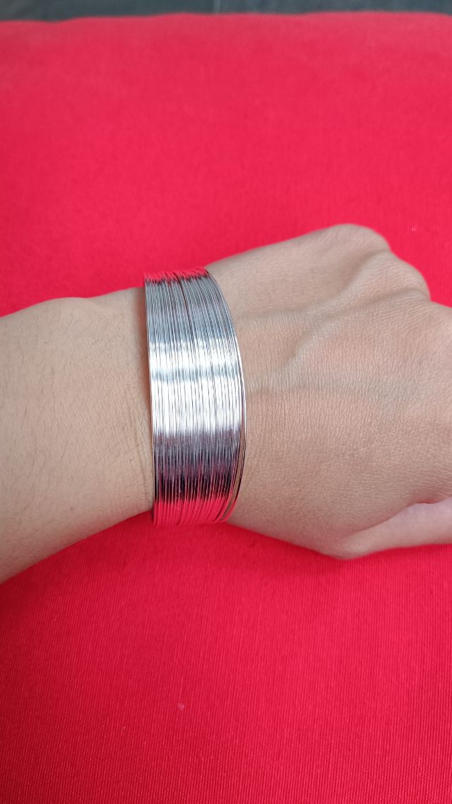 Pulsera plata ajustable