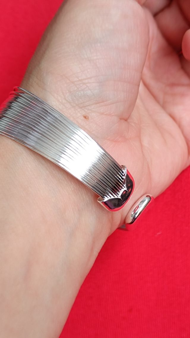 Pulsera plata ajustable