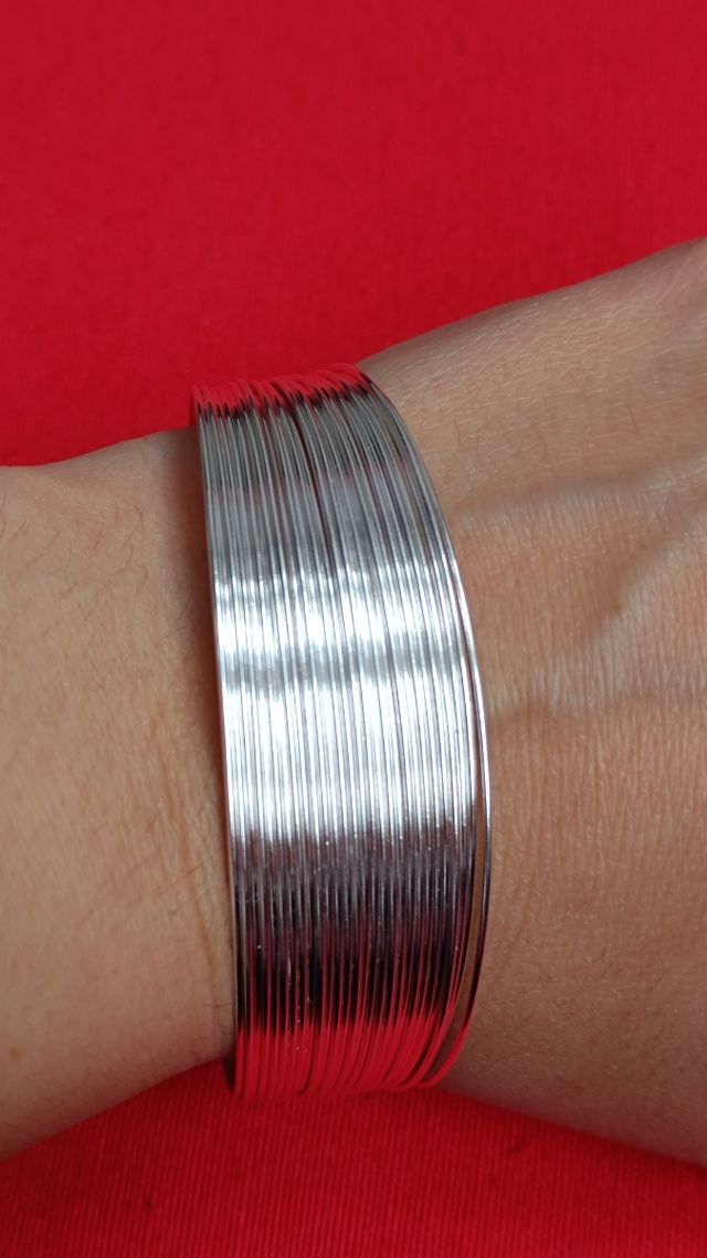 Pulsera plata ajustable