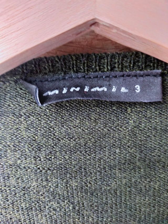 Chaqueta de punto verde oscuro