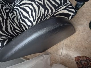 Butaca cebra  piel negra