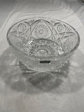 Frutero de cristal tallado