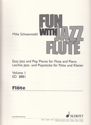 Fun jazz with flute I. Para piano y flauta. Schott