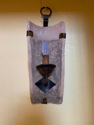 Lámpara de Pared de forja y teja