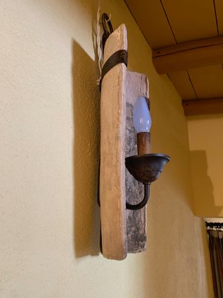 Lámpara de Pared de forja y teja