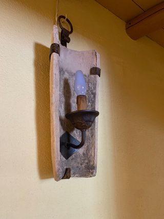 Lámpara de Pared de forja y teja