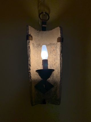 Lámpara de Pared de forja y teja