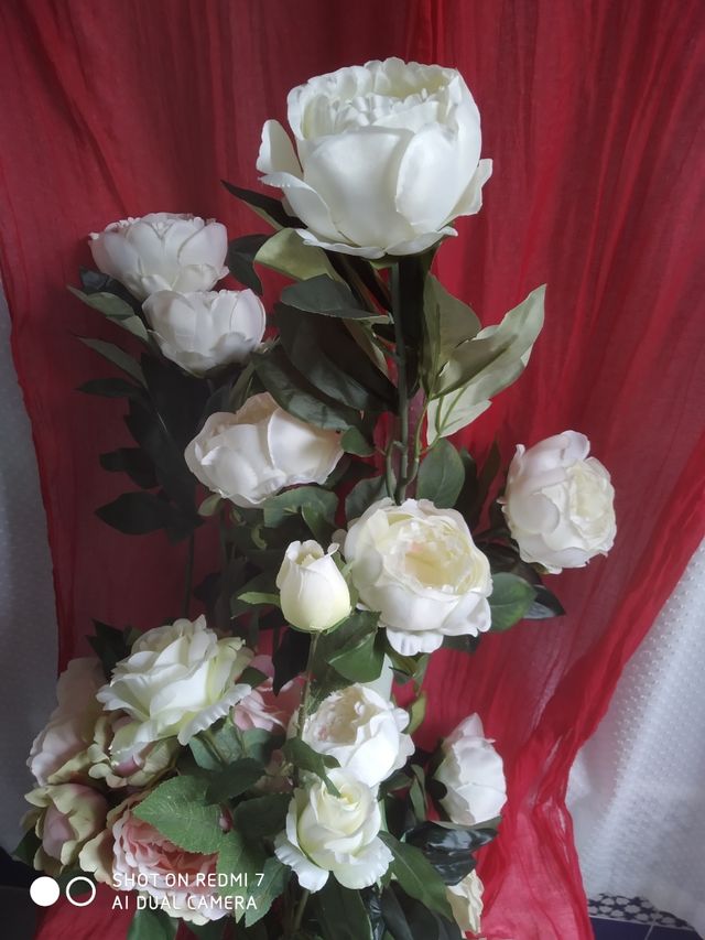 Flor tela, X 2. calidad decoración, fotos.