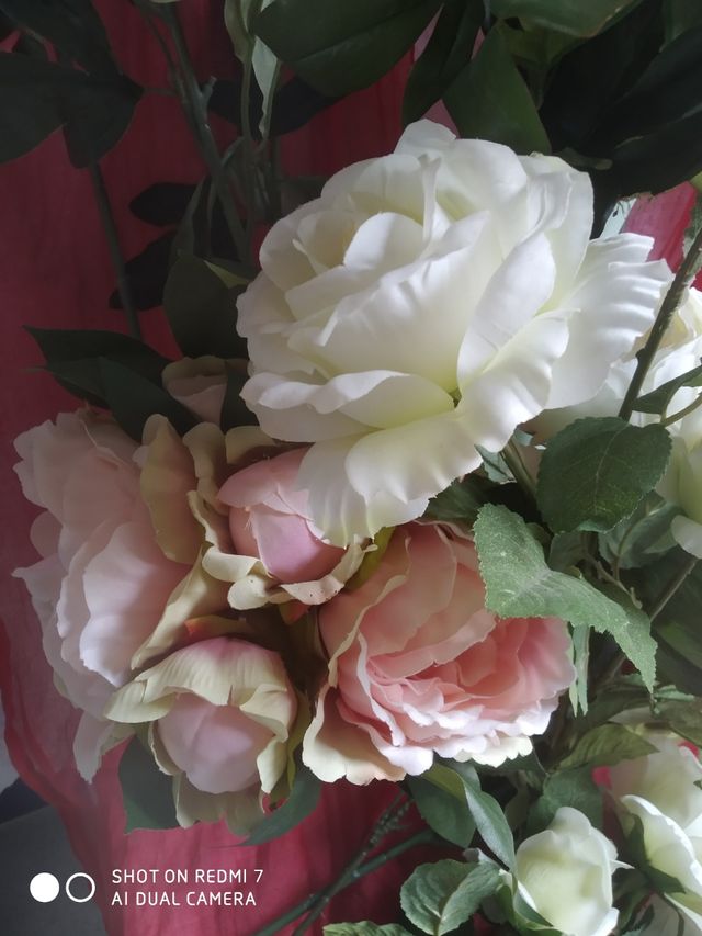 Flor tela, X 2. calidad decoración, fotos.