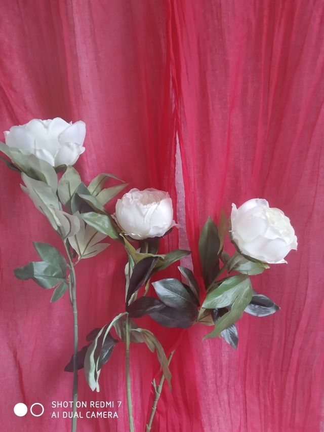 Flor tela, X 2. calidad decoración, fotos.