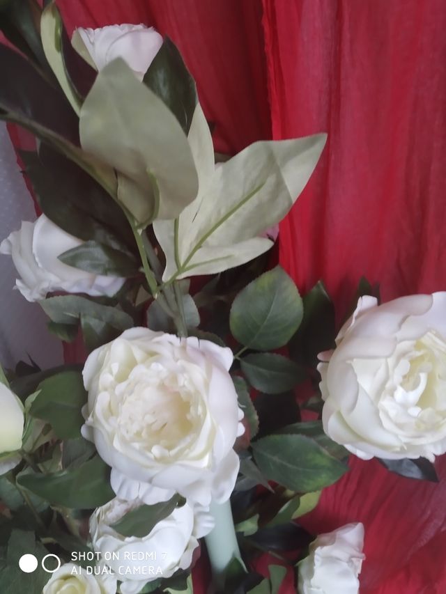 Flor tela, X 2. calidad decoración, fotos.