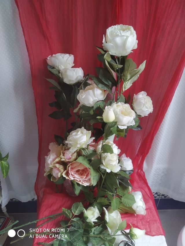 Flor tela, X 2. calidad decoración, fotos.