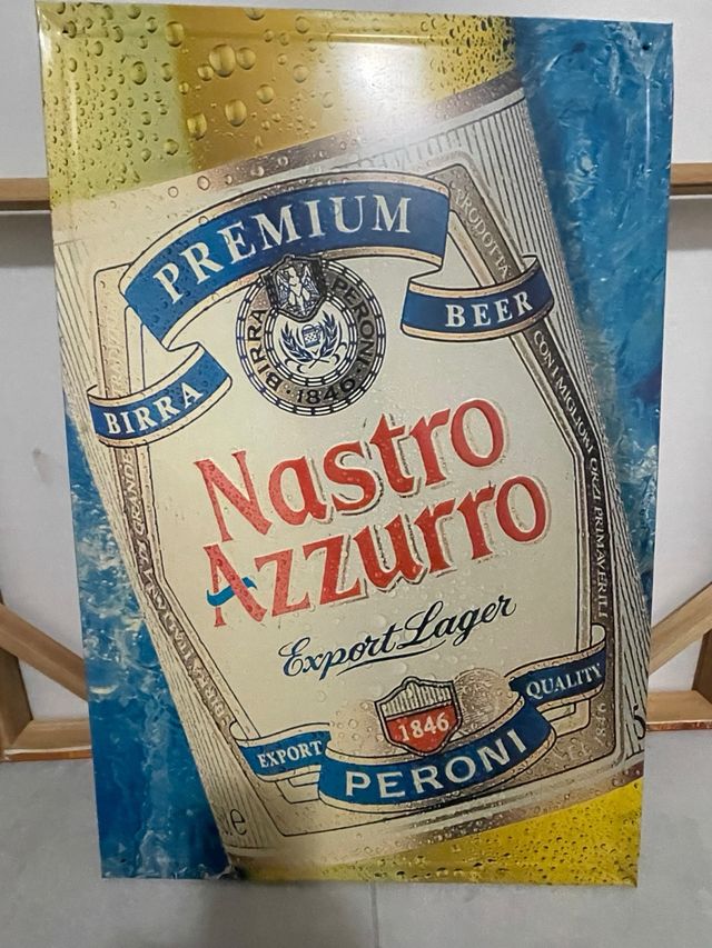 Insegna vintage metallo Nastro Azzurro