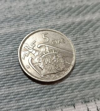 Moneda 5 pesetas 1957