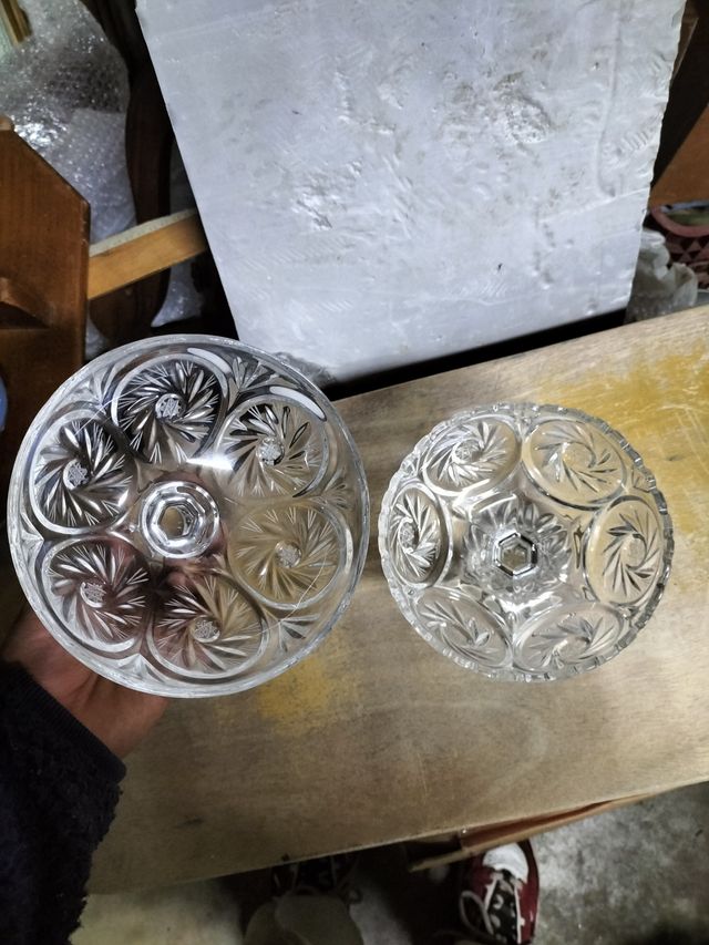 Gran Bombonera en Cristal Tallado BOHEMIA