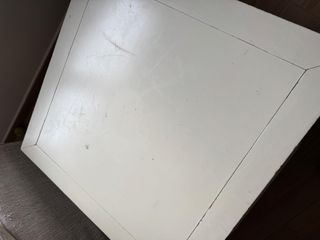 mesa o mesita de salon, mesa de sofa, blanco 90x90