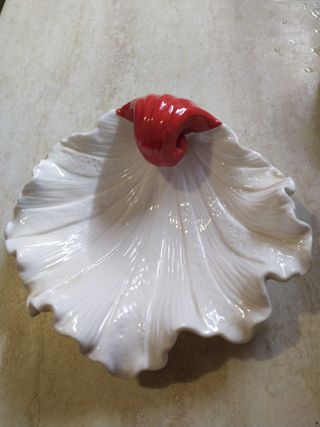 Centrotavola vintage a forma di conchiglia 