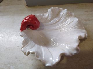 Centrotavola vintage a forma di conchiglia 